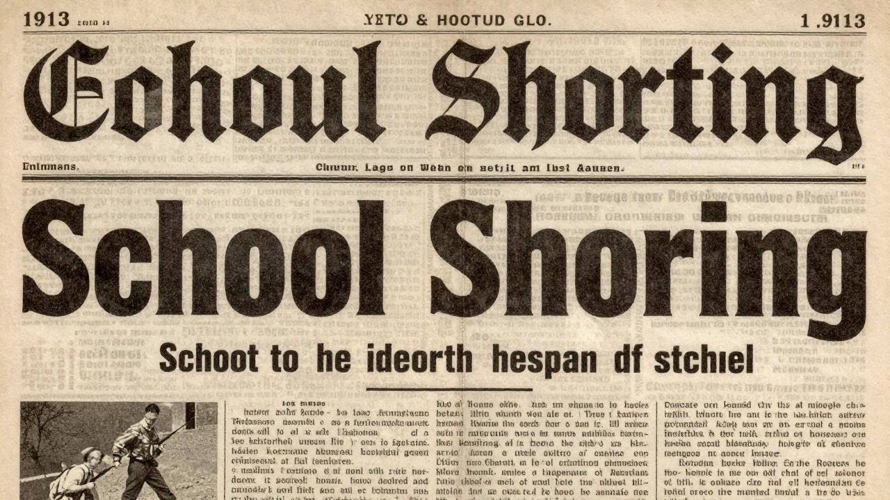 Historische Zeitungsartikel 1913 über den Amoklauf